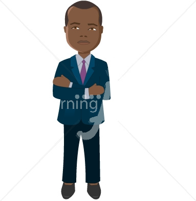 Robi - Black Male Cartoon Character – eLearningArt Membership Site