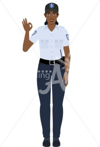 Nia a-ok in EMT uniform