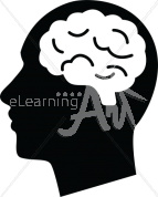 Brain in head icon 001