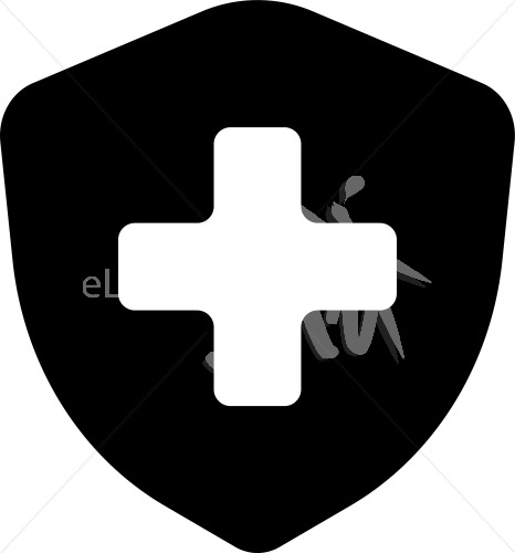 shield cross icon 001