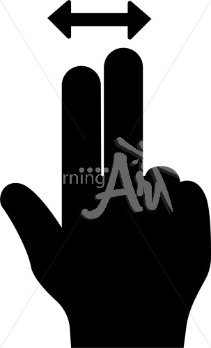 two finger move icon 001