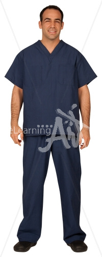 Carlos smiling in scrubs