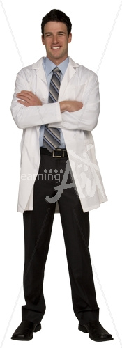 Ian smiling in labcoat