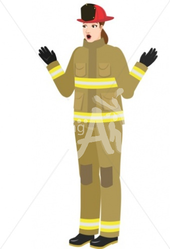 Kay surprised in firefighter turnout gear