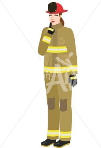 Kay thinking in firefighter turnout gear