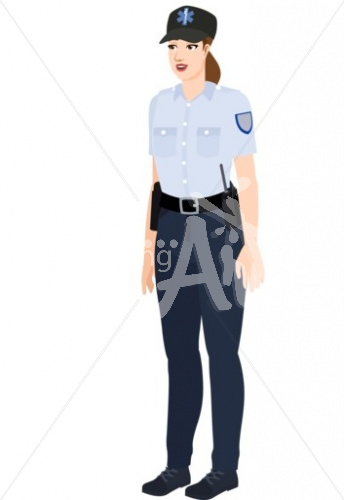 Kay smiling in EMT uniform