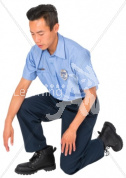 Phil inspecting in EMT uniform