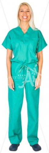 Christy smiling in scrubs