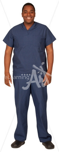 Daniel smiling in scrubs