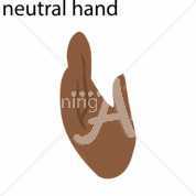 Neutral African American ASL Hand Sign with Letter Nuetral