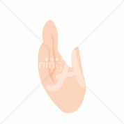 Neutral Caucasian ASL Hand Sign Neutral