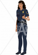 Luz thumbs-up in police uniform