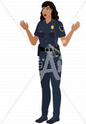 Luz surprised in police uniform