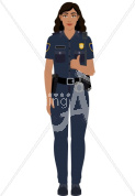 Luz thumbs-up in police uniform