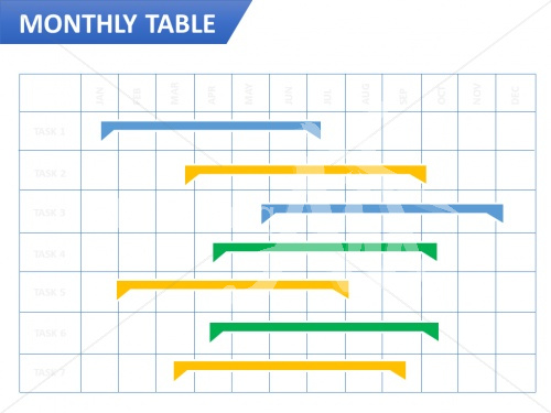 Gantt Chart Graphic in PowerPoint
