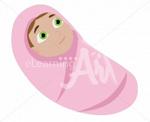Cissy in a swaddle