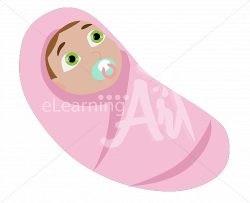 Cissy in a swaddle