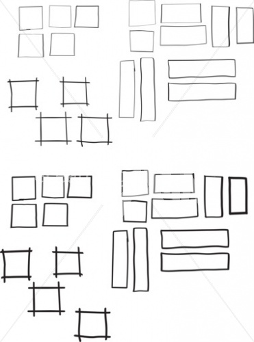 Box Fill Hand Drawn Shapes