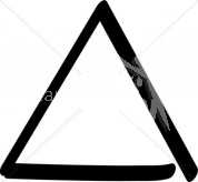 Triangles No Fill Hand Drawn Shapes