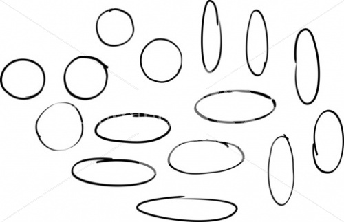 Circles Fill Hand Drawn Shapes