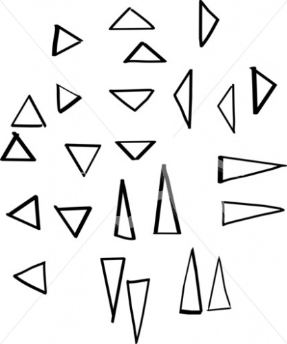 Triangles Fill Hand Drawn Shapes