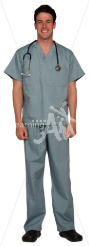 Ian smiling in scrubs
