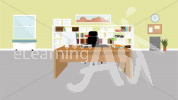 Office Illustrated Background 16x9