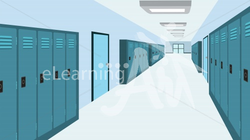 Hall Angled Illustrated Background