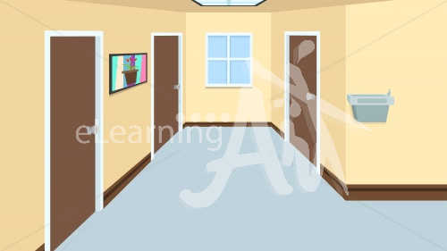 Hallway Illustrated Background