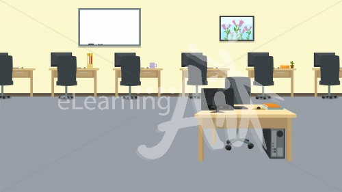 Open Office Illustrated Background 16x9