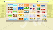 Grocery Aisles Illustrated Background