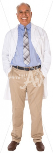 Karl smiling in labcoat