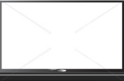 TV flatscreen no stand transparent screen