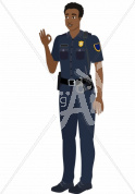 Taj  a-ok in police uniform