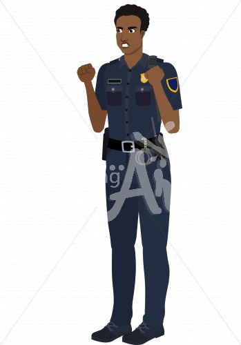 Taj angry in police uniform