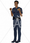 Taj angry in police uniform