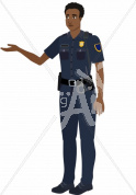 Taj presenting in police uniform
