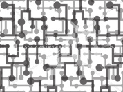 Grayscale circuits texture on transparency